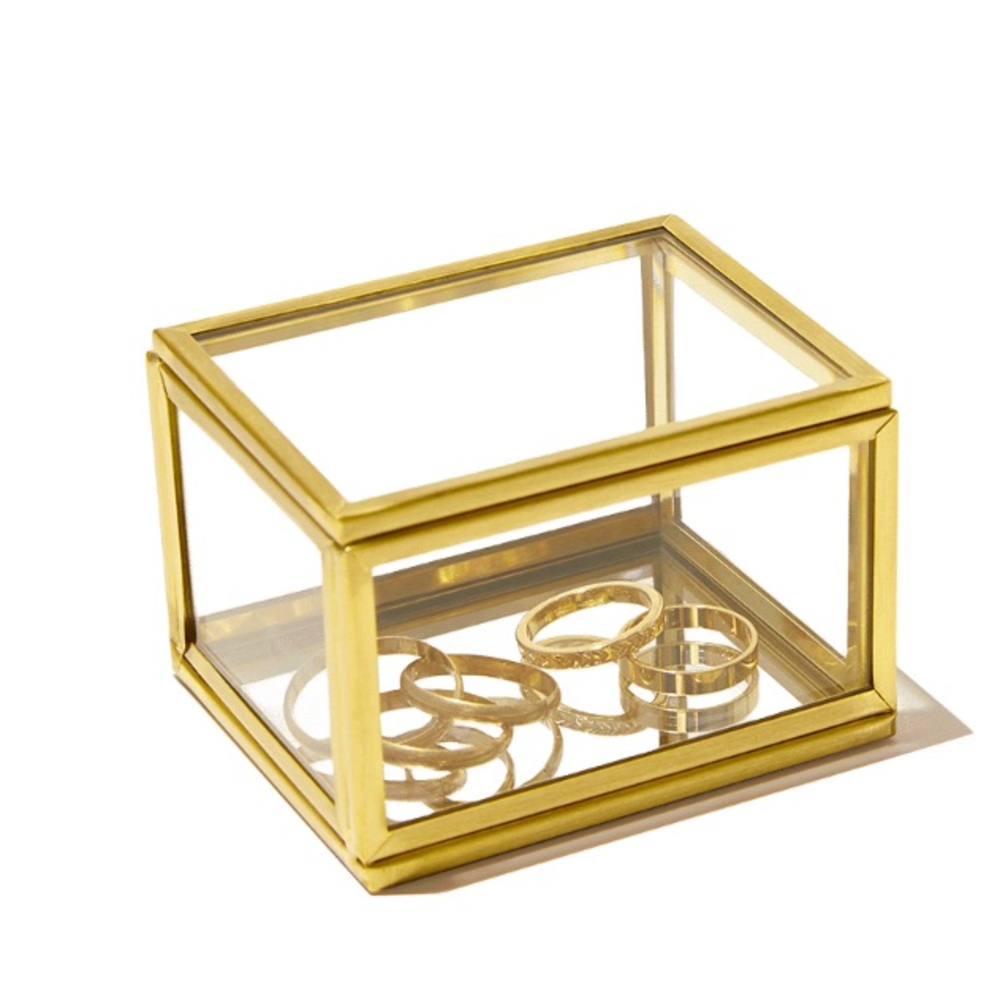 🌸 Ettika Mini Ring Jewelry & Display Box Gold Tone 🌸